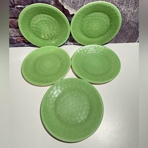 Threshold Melamine Green 10.5" Dinner Textured Plates Set Of 5 Great
